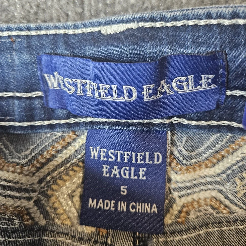 NWT Westfield Eagle Womwns Jeans Bootcut Western Bling‎ Rodeo Embellished Size 5